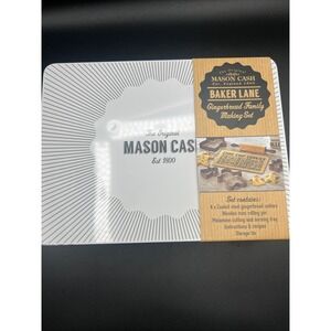 The Original Mason Cash Baker Lane Gingerbread Cookie Cutter Stamp Set Holiday